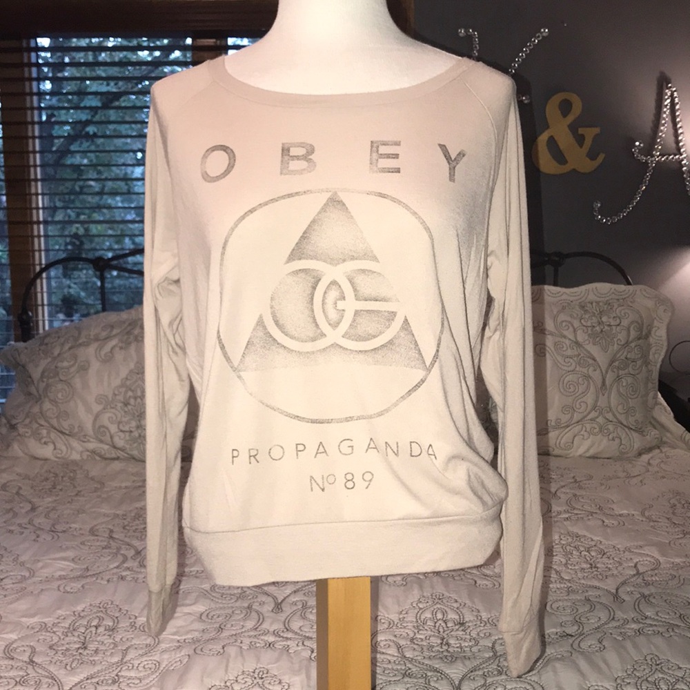 Obey long sleeve sweater/shirt